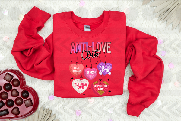 Anti love club hearts 18493 DTF transfer