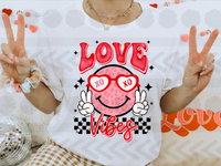 Love xoxo vibes peace smiley 18507 DTF transfer