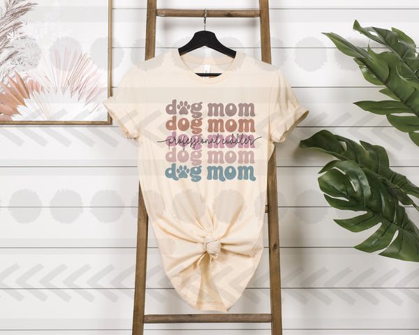 Dog mom stacked muted colors 18519 DTF transfer