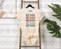 Gram stacked muted colors 18518 DTF transfer