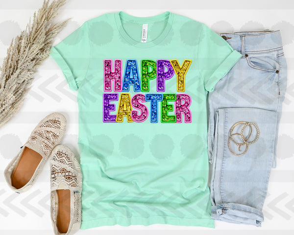 Happy Easter sequin 18561 DTF transfer