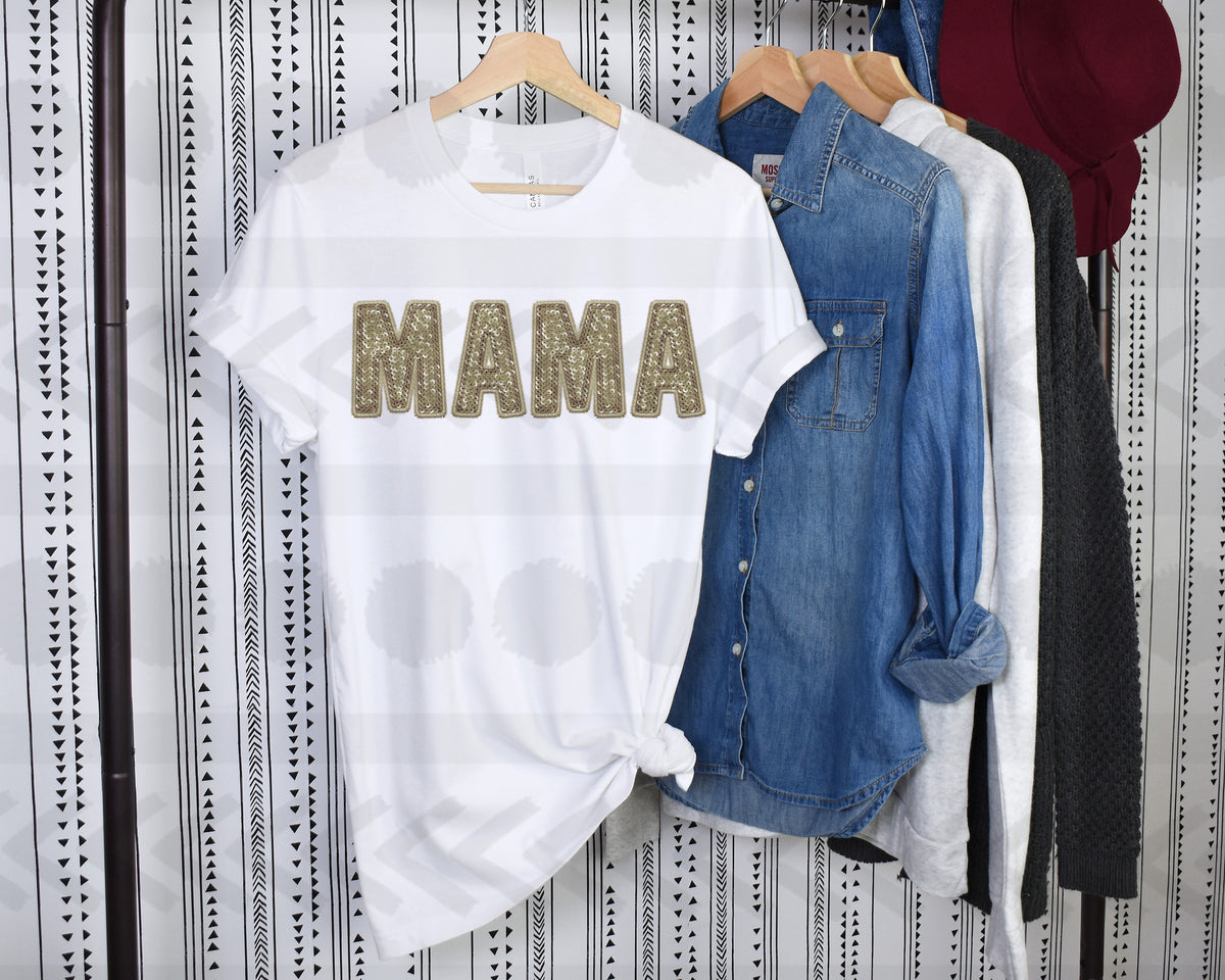 Mama sequin TAN 18591 DTF transfer