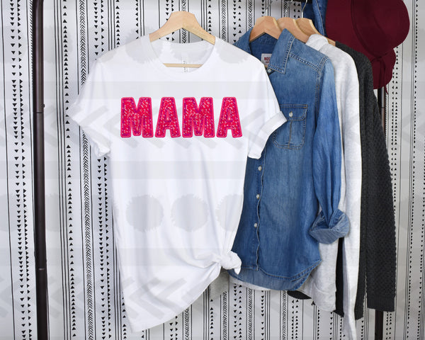Mama sequin PINK 18588 DTF transfer