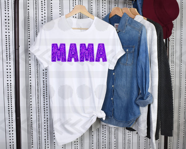 Mama sequin PURPLE 18587 DTF transfer