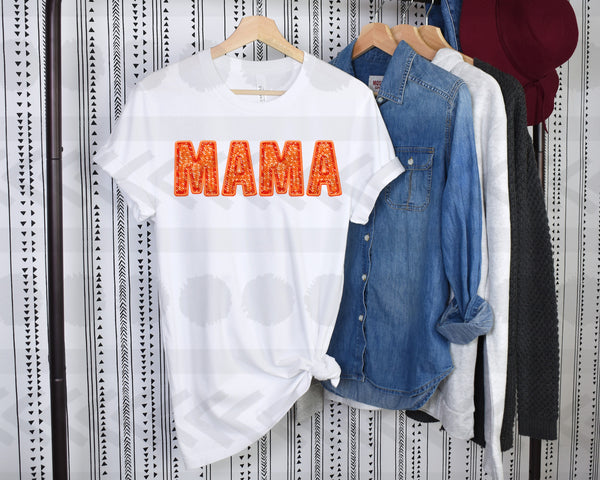 Mama sequin ORANGE 18586 DTF transfer