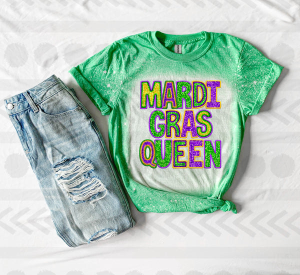 Mardi gras queen glitter  18618 DTF transfer