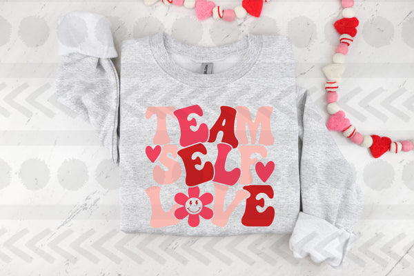 Team self love flower smiley 18648 DTF transfer