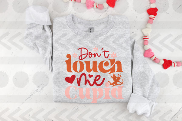 Dont touch me cupid light pink flowers  18651 DTF transfer