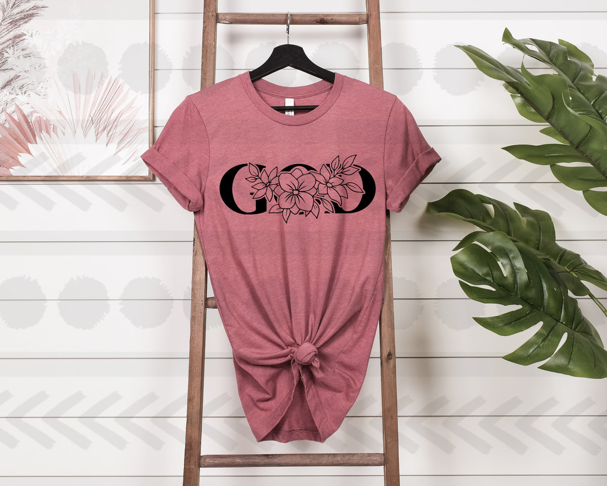 God floral BLACK 18664 DTF transfer