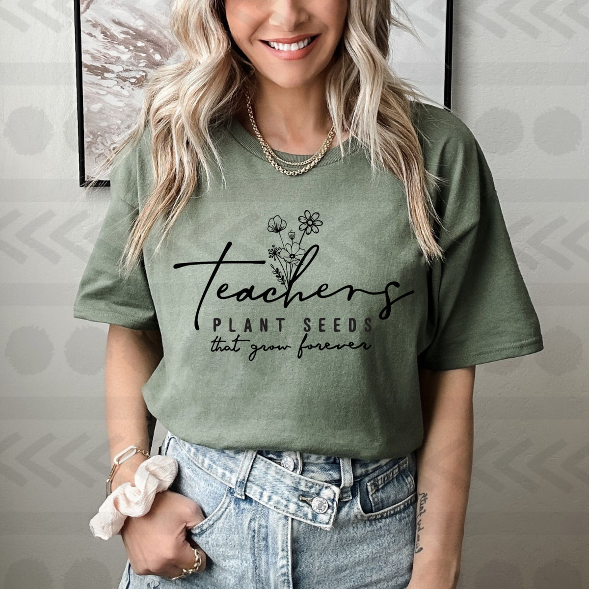 Teachers plant seeds BLACK 18688 DTF transfer