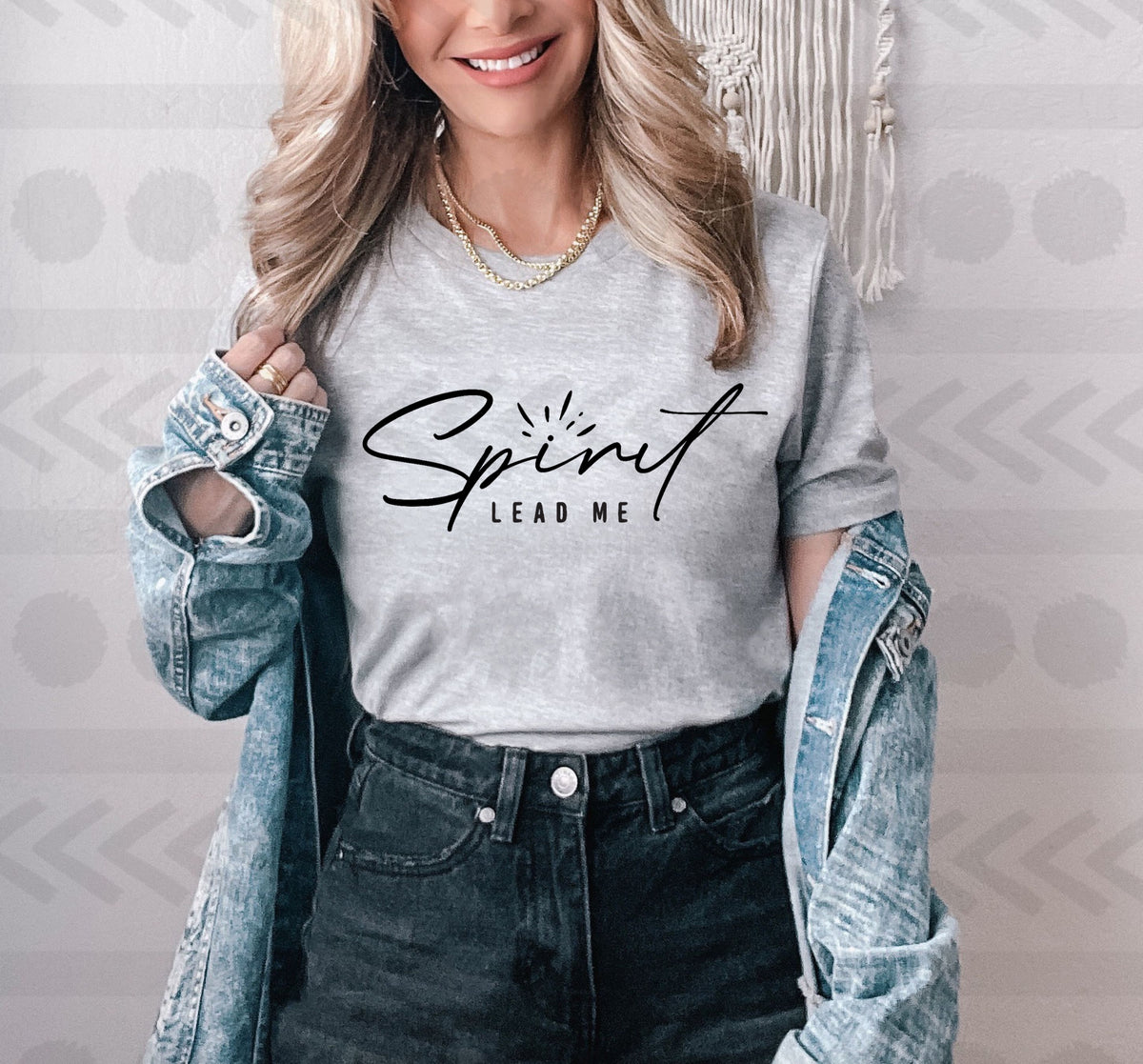 Spirit lead me BLACK 18697 DTF transfer