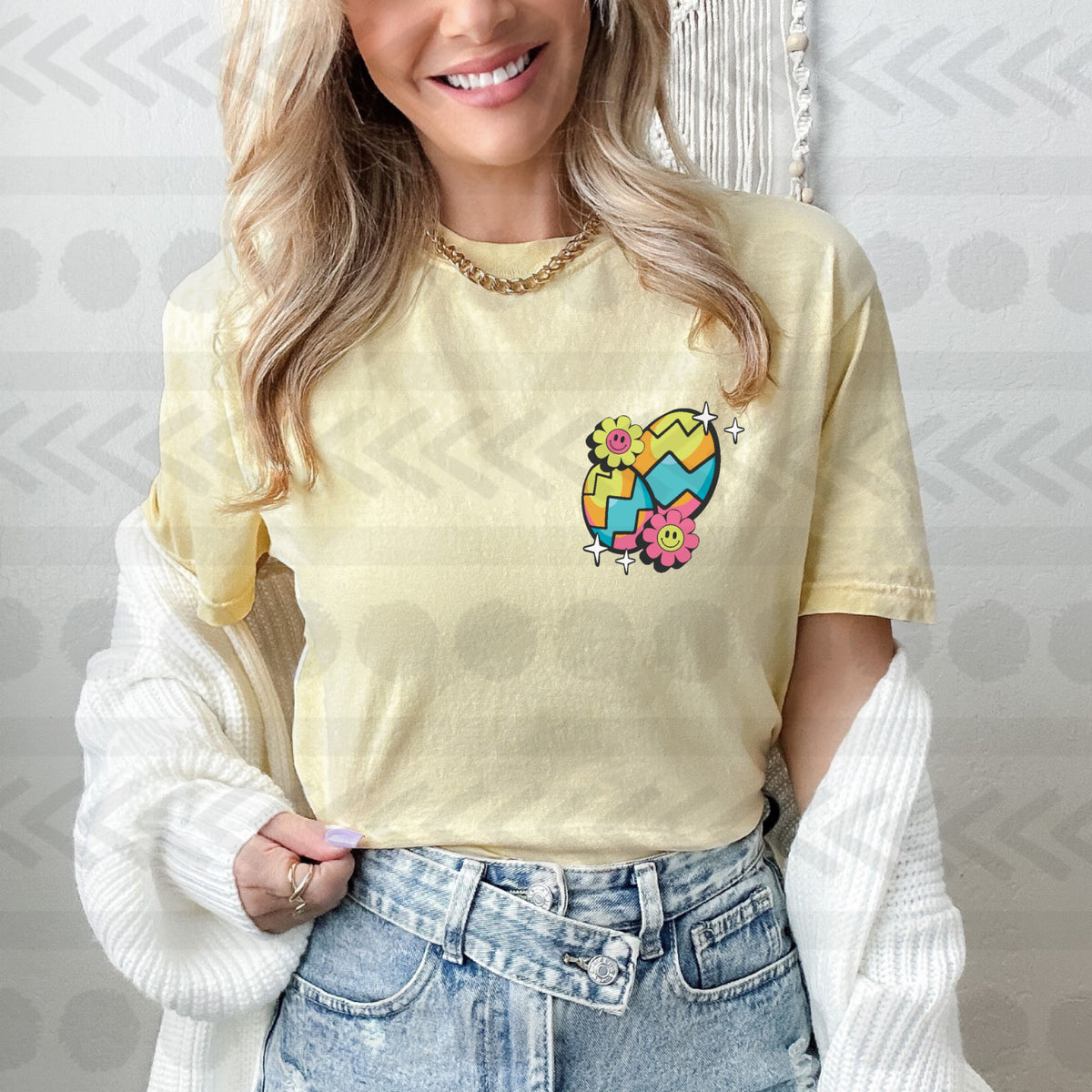 Bright colored eggs pocket CHOOSE SIZE  18702 DTF transfer