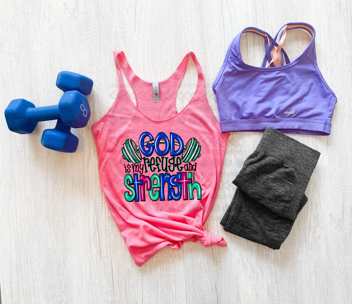 God is my refuge and strength 18755 DTF transfer