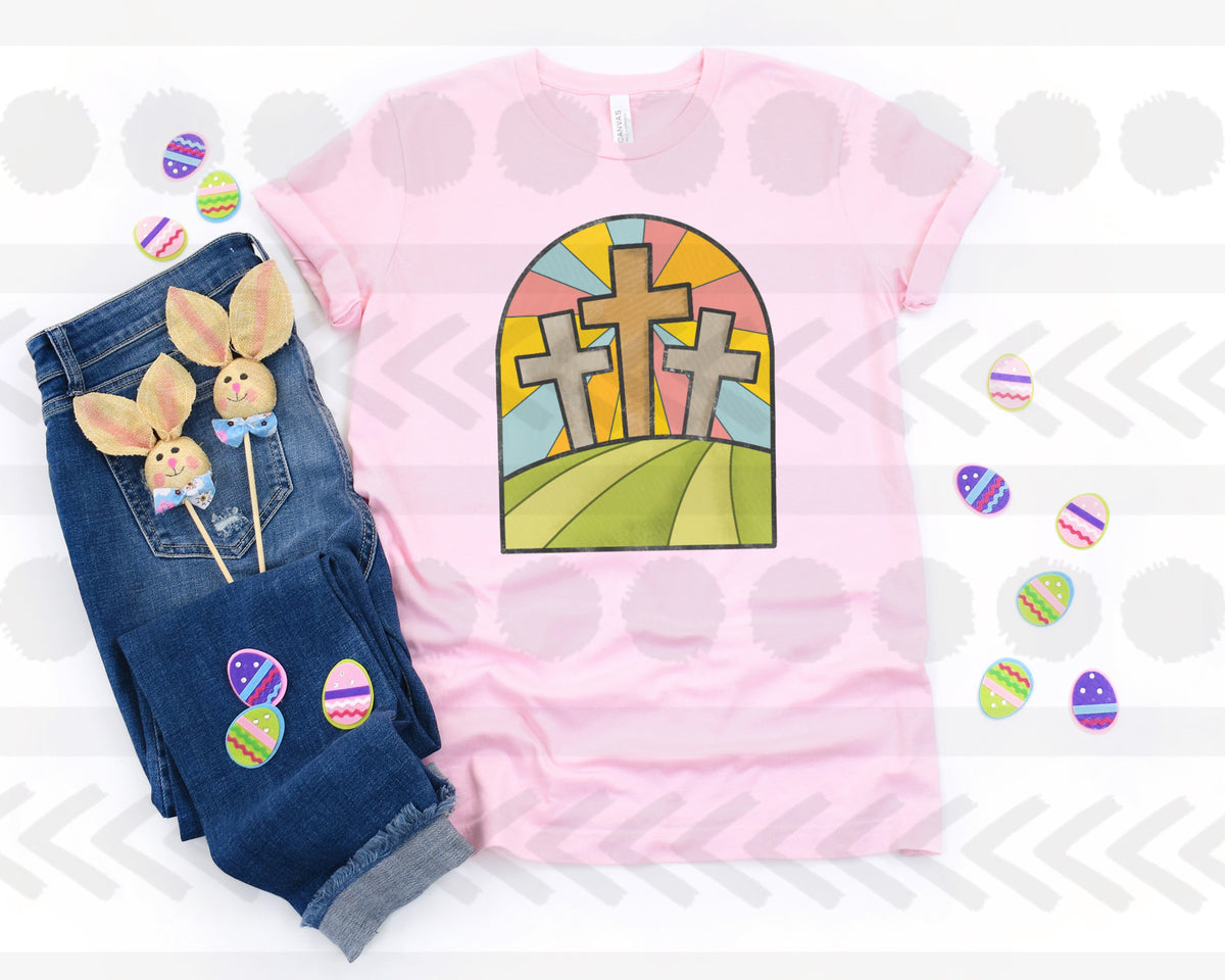 Cross trio pink 18705 DTF transfer