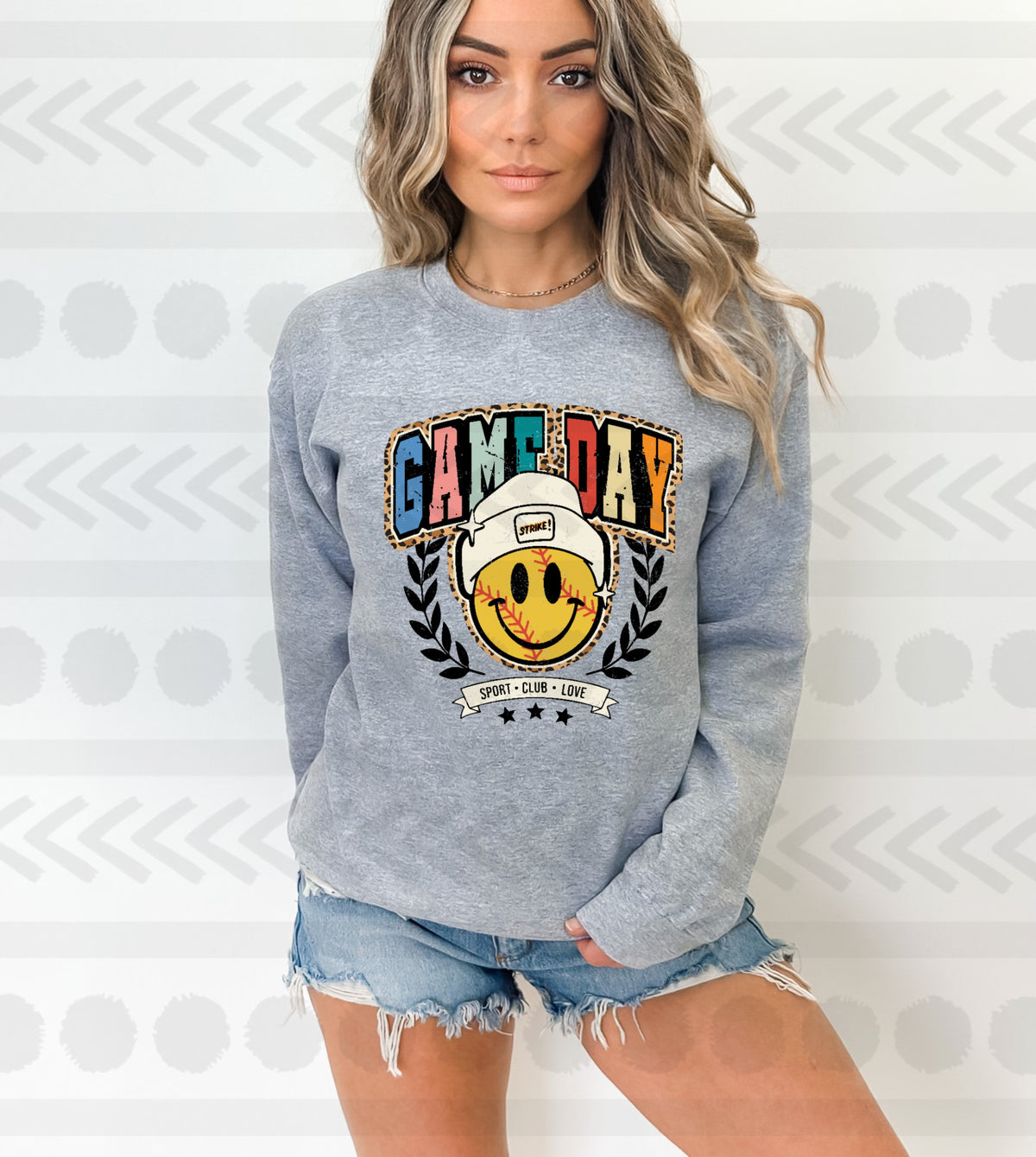 Game day softball leopard 18740 DTF transfer