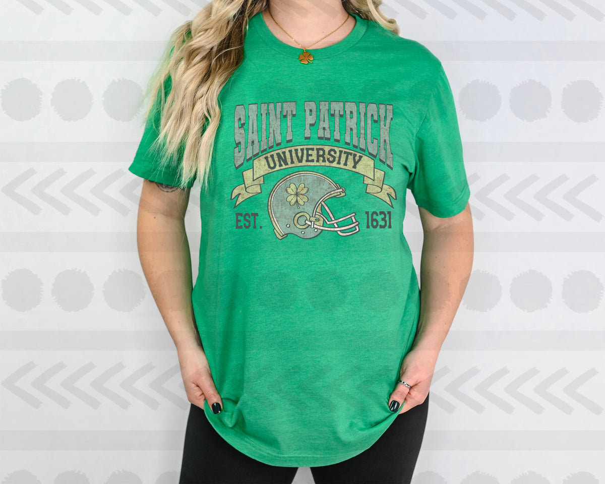 Saint patrick university grunge 18757 DTF transfer