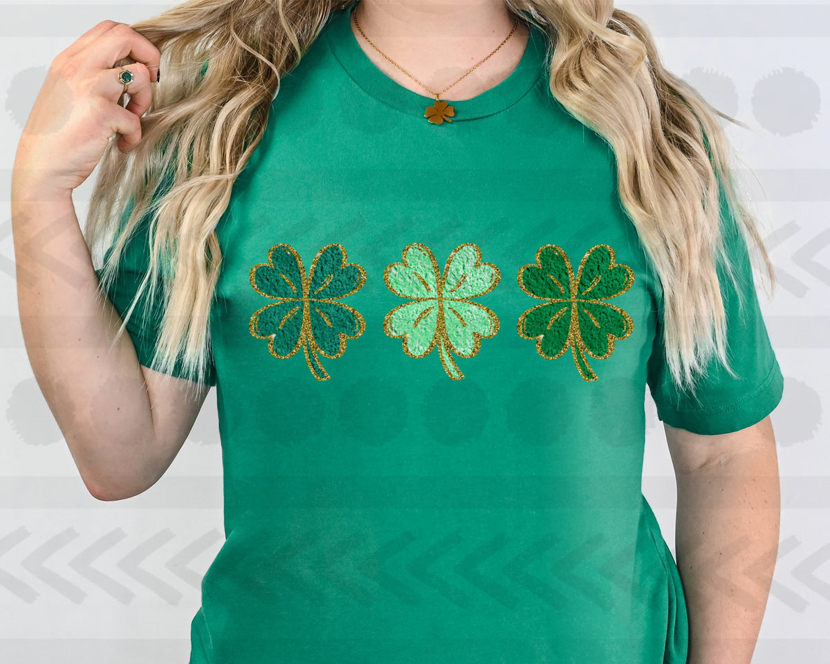 Glitter clover trio 18761 DTF transfer