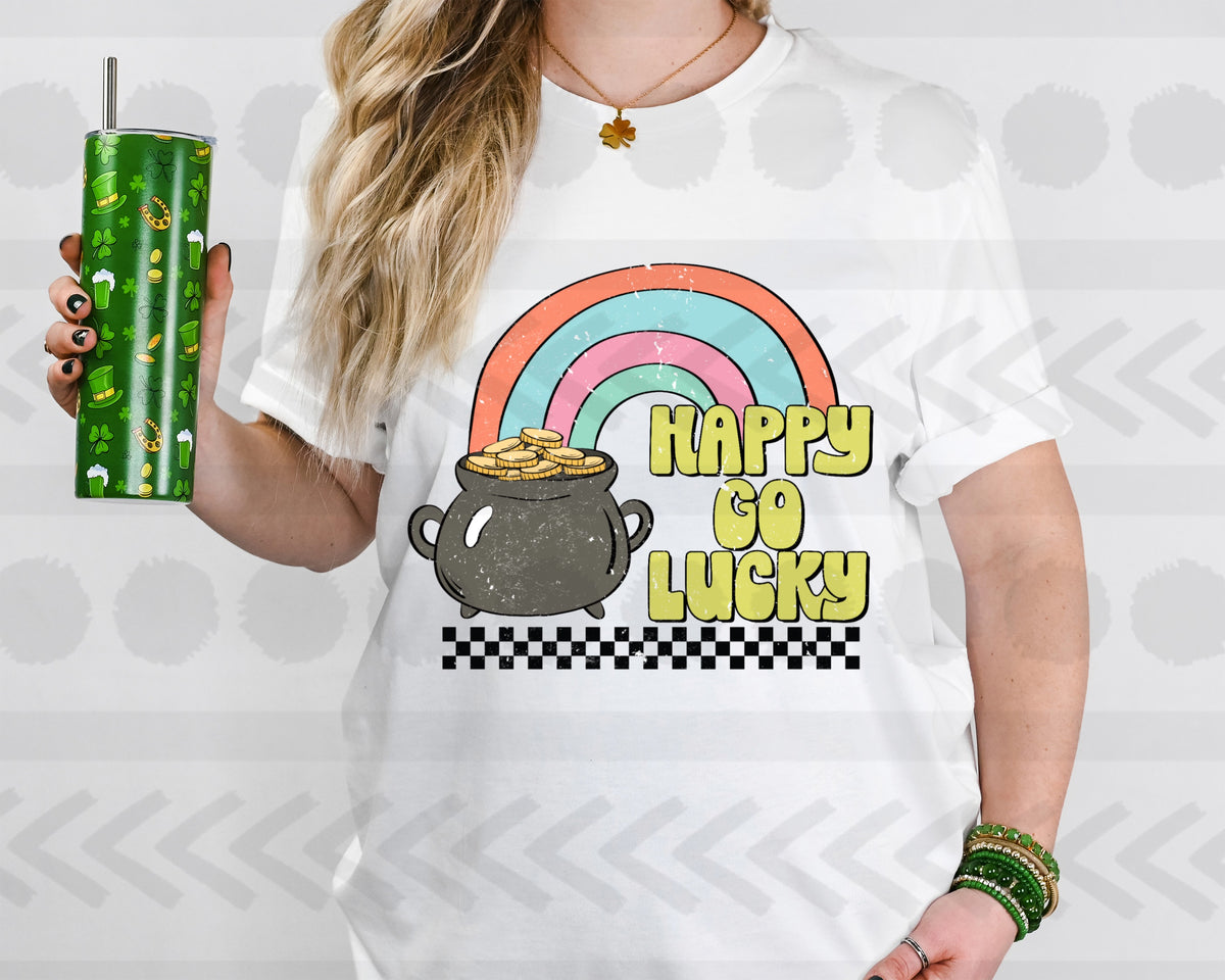 Happy go lucky rainbow 18764 DTF transfer