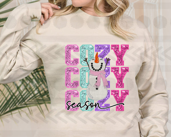Cozy stacked sequin 18779 DTF transfer