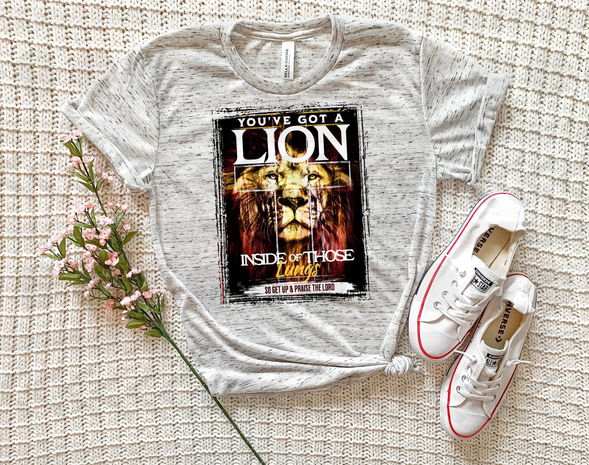 You've got a lion inside of those lungs 18793 DTF transfer