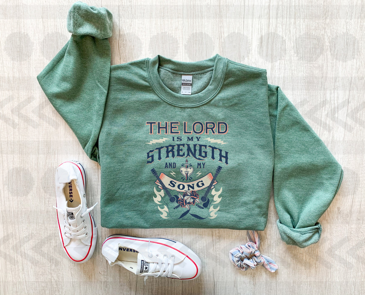 The lord is my strength and my song guitars 18804 DTF transfer