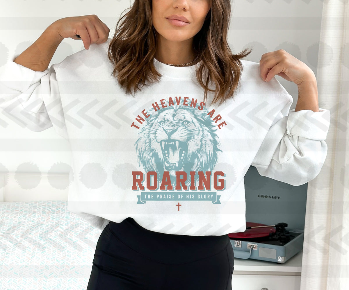 The heavens are roaring RED 18811 DTF transfer