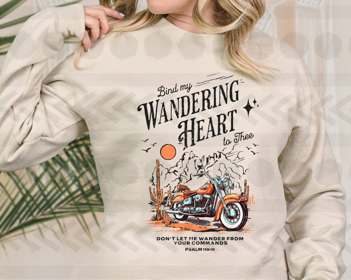Bind my wandering heart ORANGE motor cycle 18810 DTF transfer