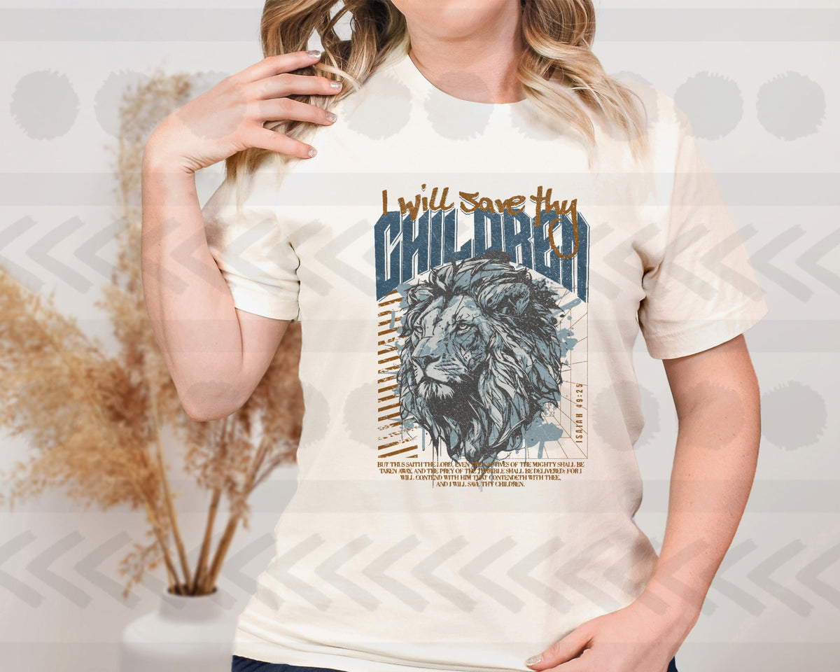 I will save thy children BLUE 18819 DTF transfer