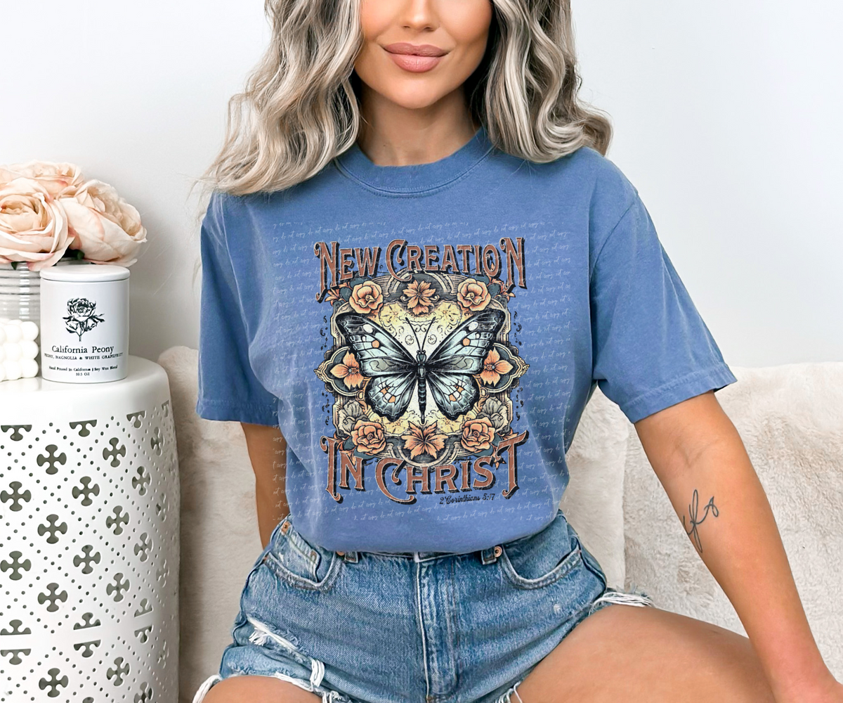 New creation in christ butterfly 18892 DTF transfer