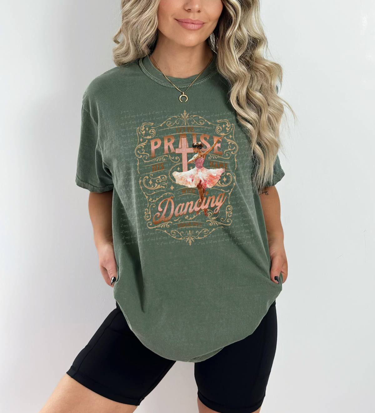 Praise his name with dancing 18839 DTF transfer