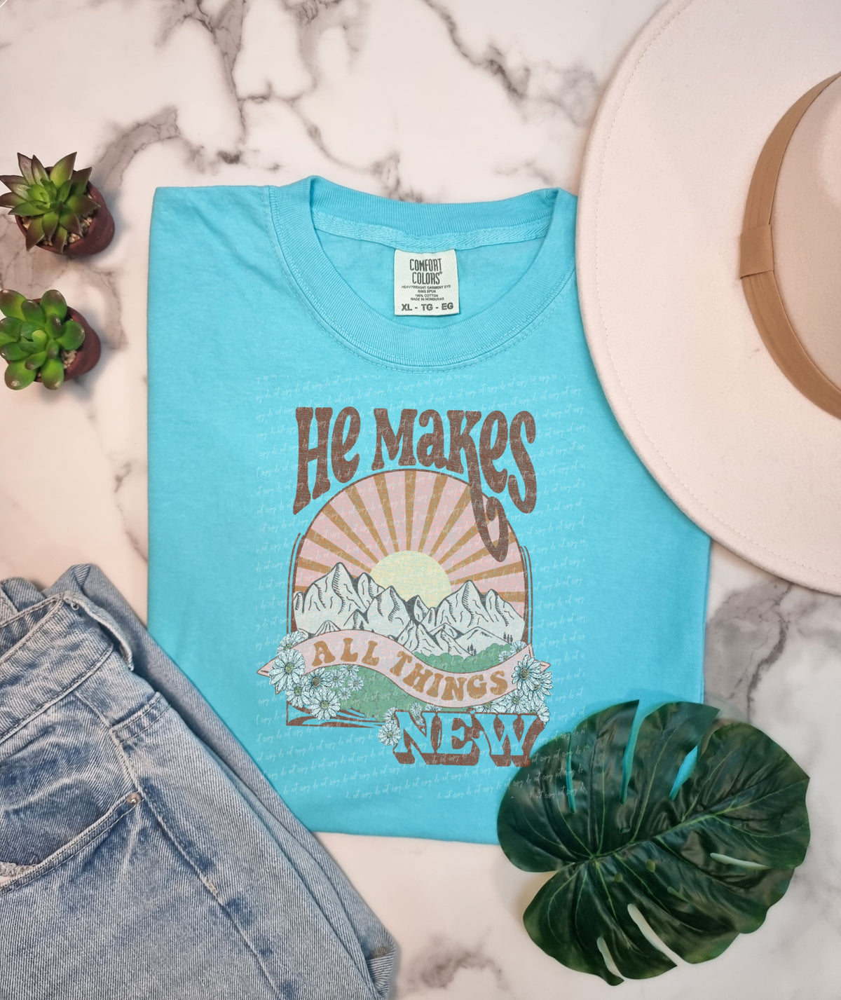 He makes all things new 18854 DTF transfer