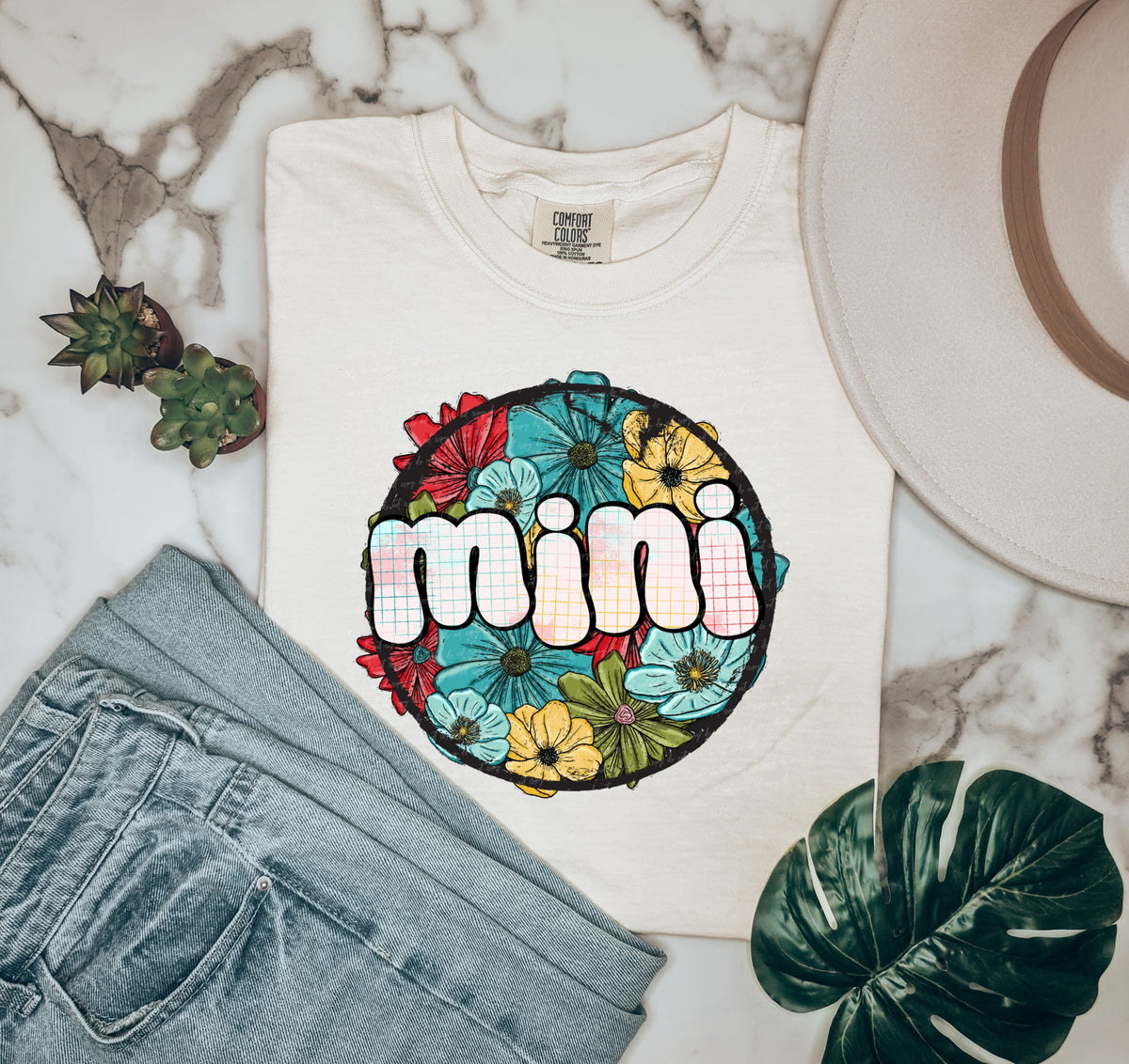 Mini floral circle  18896 DTF transfer