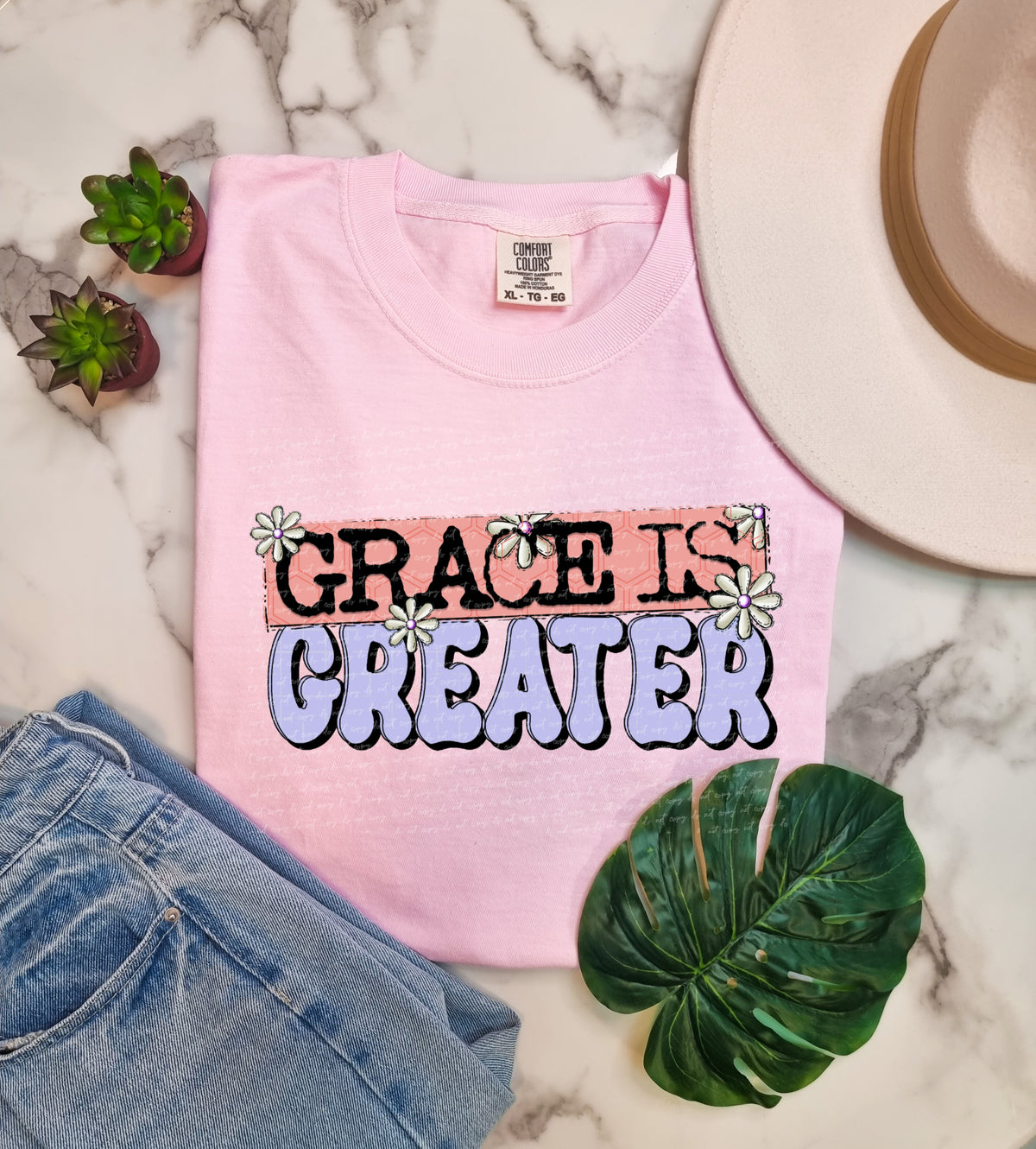 Grace is greater daisies 18887 DTF transfer