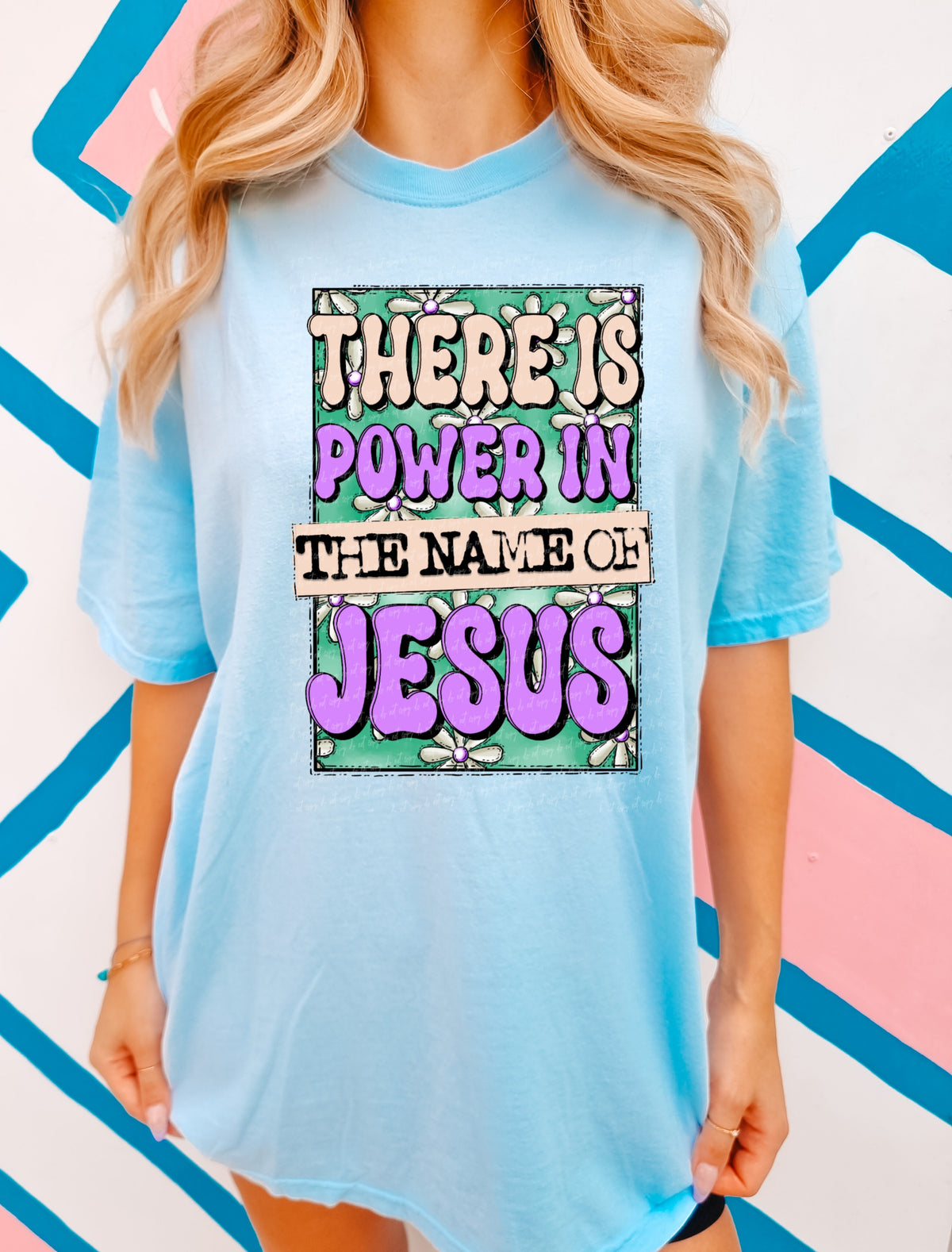 There is power in the name of jesus  18881 DTF transfer