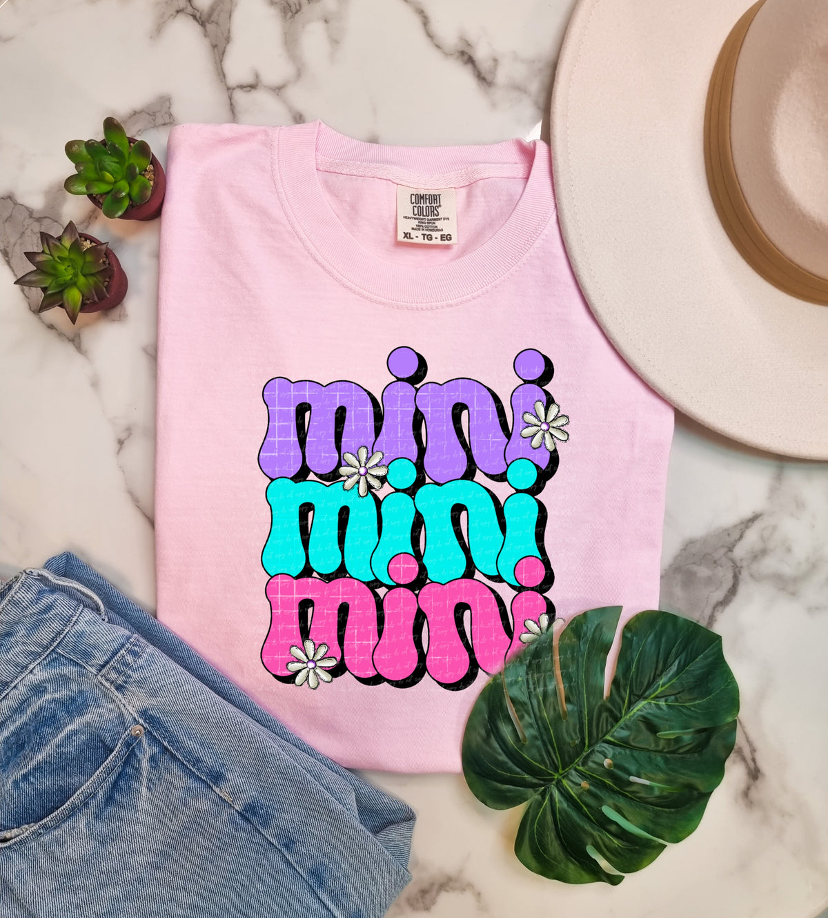 Mini purple blue pink 18904 DTF transfer