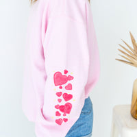 Heart sleeve pink 18943 DTF transfer