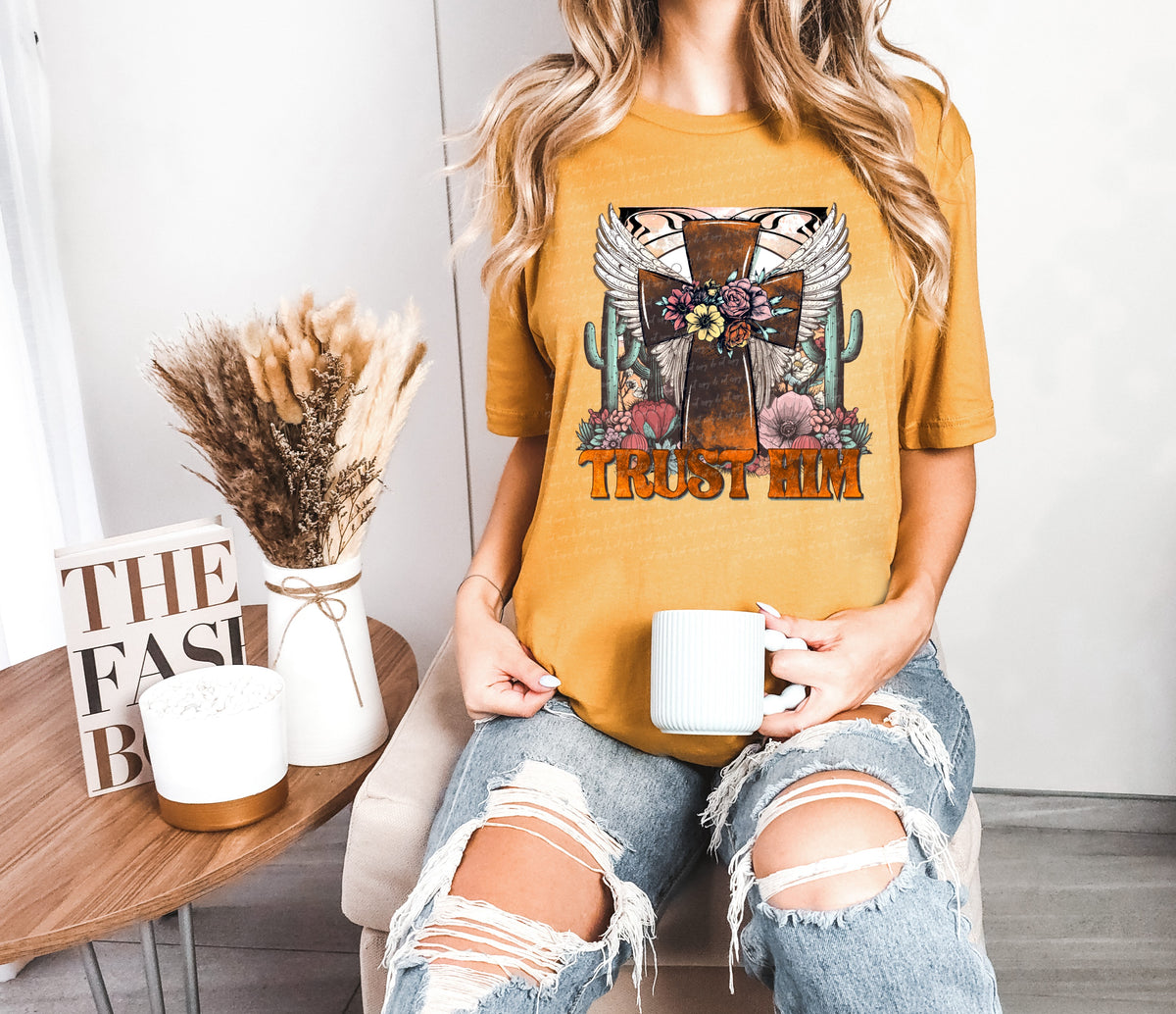 Trust him cross wings 18875 DTF transfer