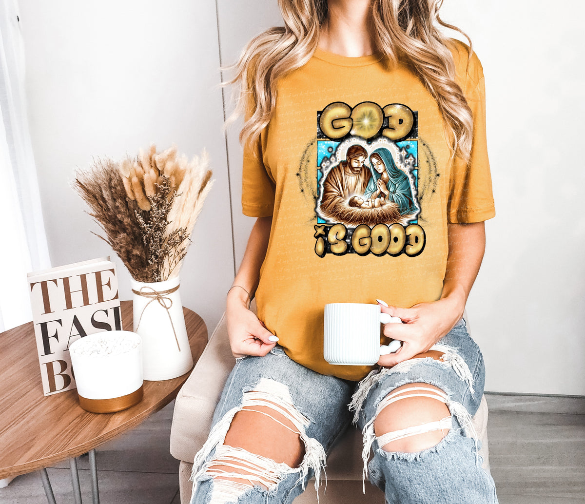 God is good joseph and mary with baby jesus 18874 DTF transfer