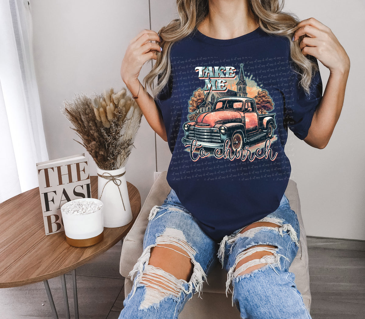 Take me to church truck 18872 DTF transfer