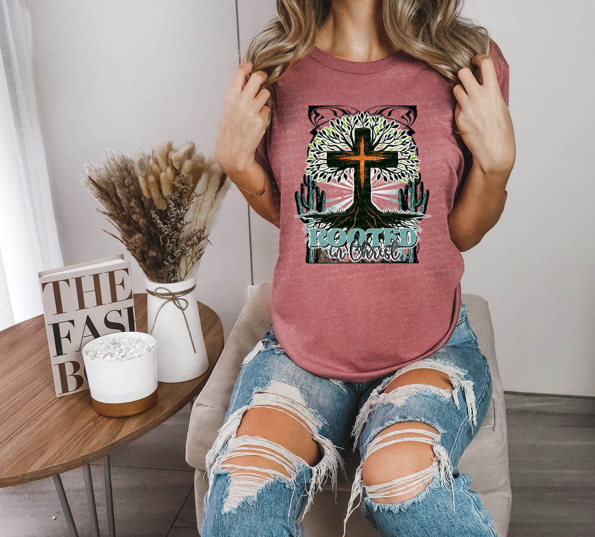 Rooted in christ full color 18868 DTF transfer