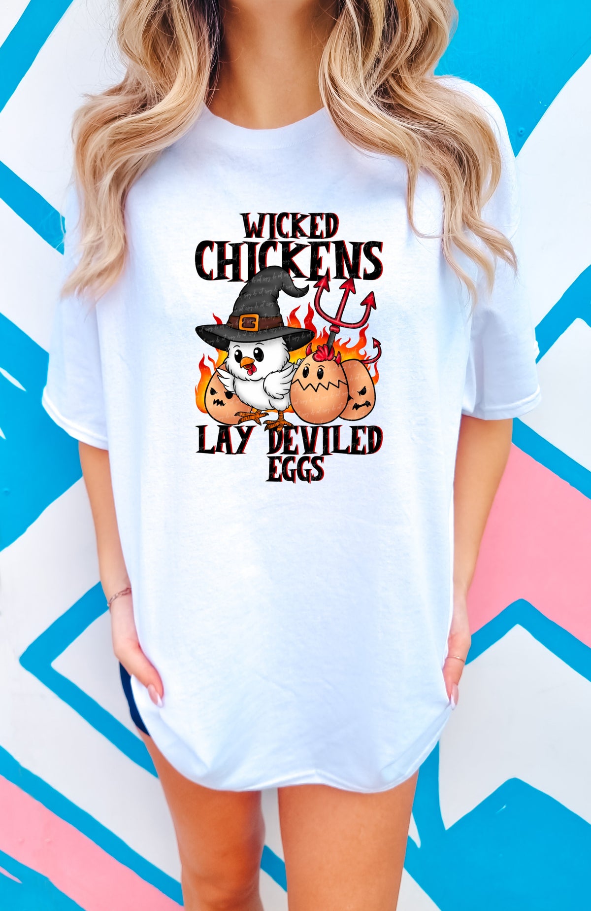 Wicked chicken lay deviled eggs 18934 DTF transfer