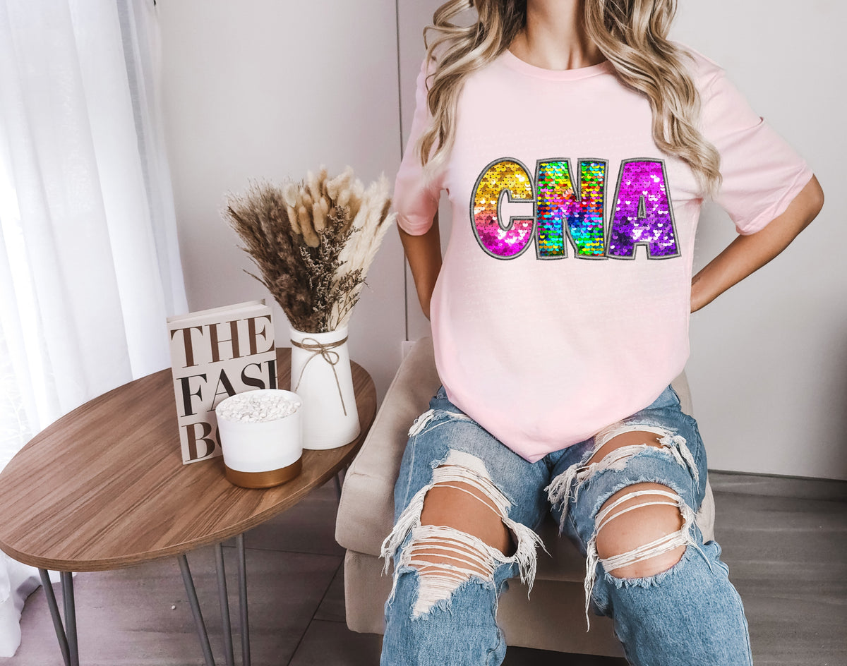 CNA tie dye sequin 18916 DTF transfer