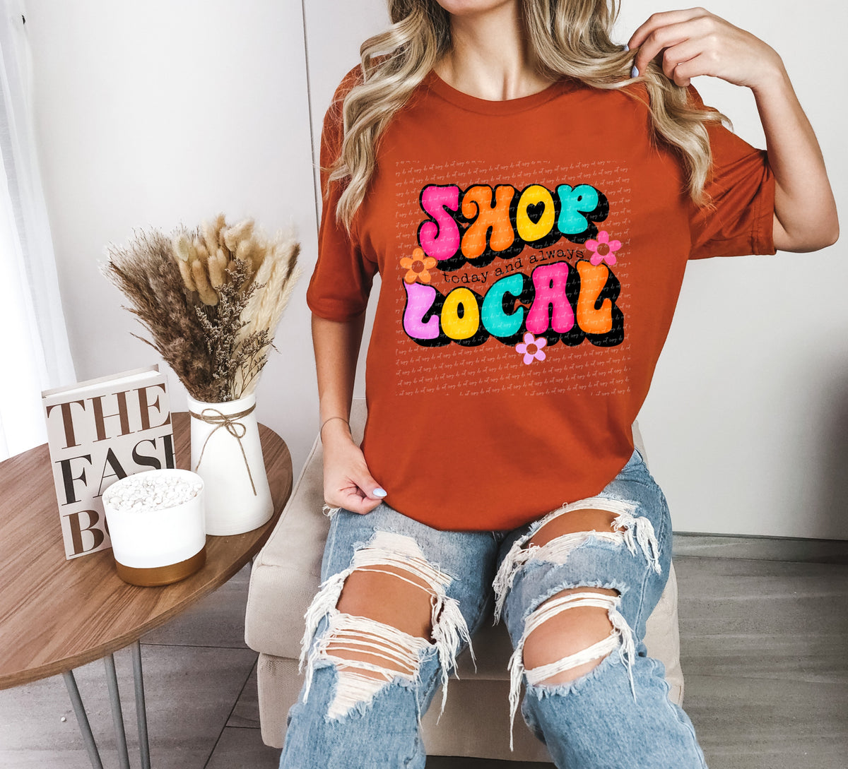 Shop local today and always  18908 DTF transfer