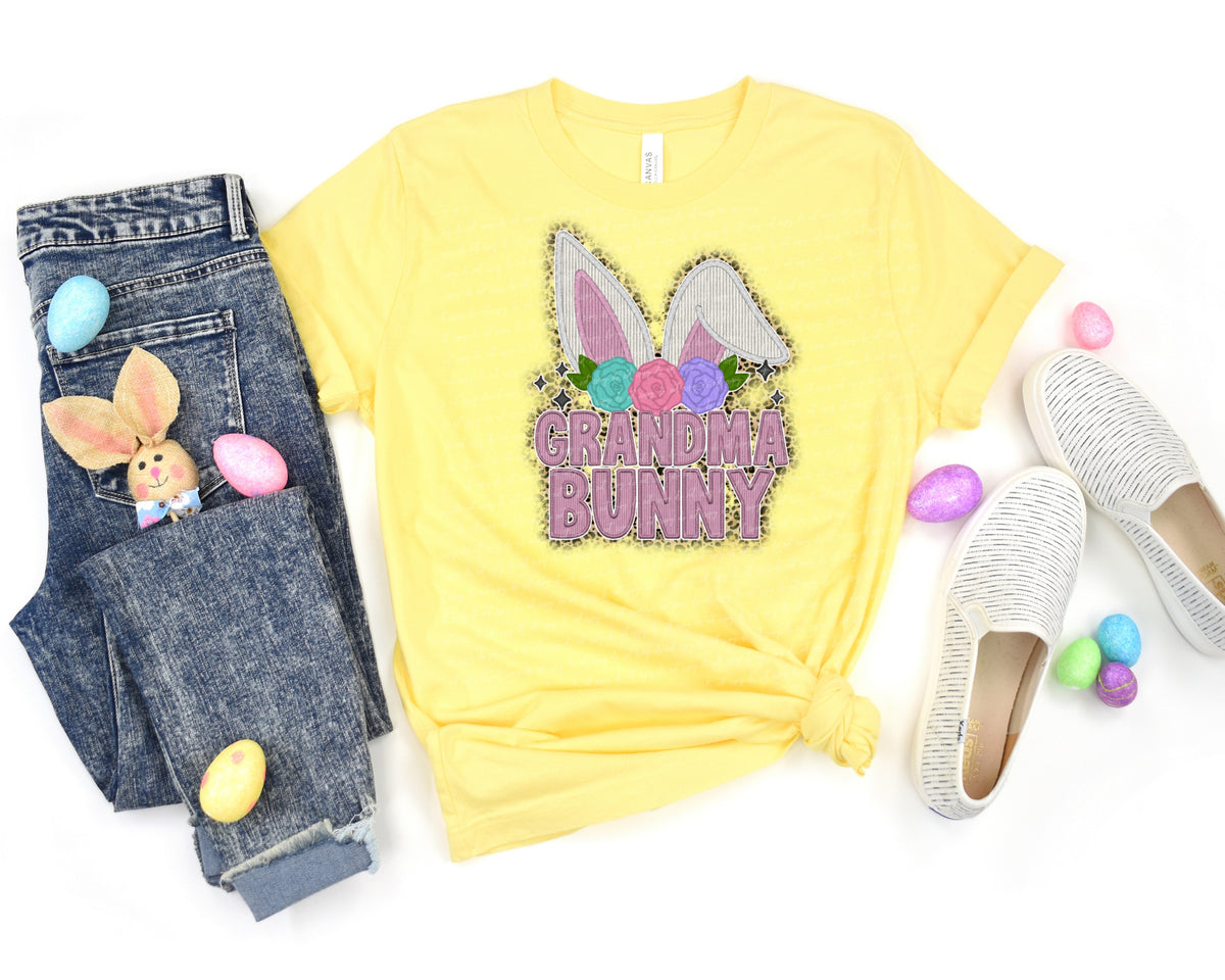 Grandma bunny stitch bunny 18996 DTF transfer