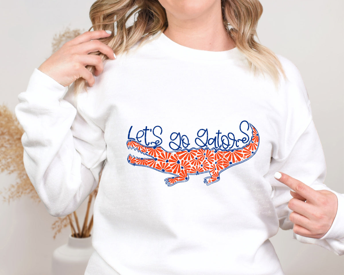 Lets go gators floral 22017 DTF transfer
