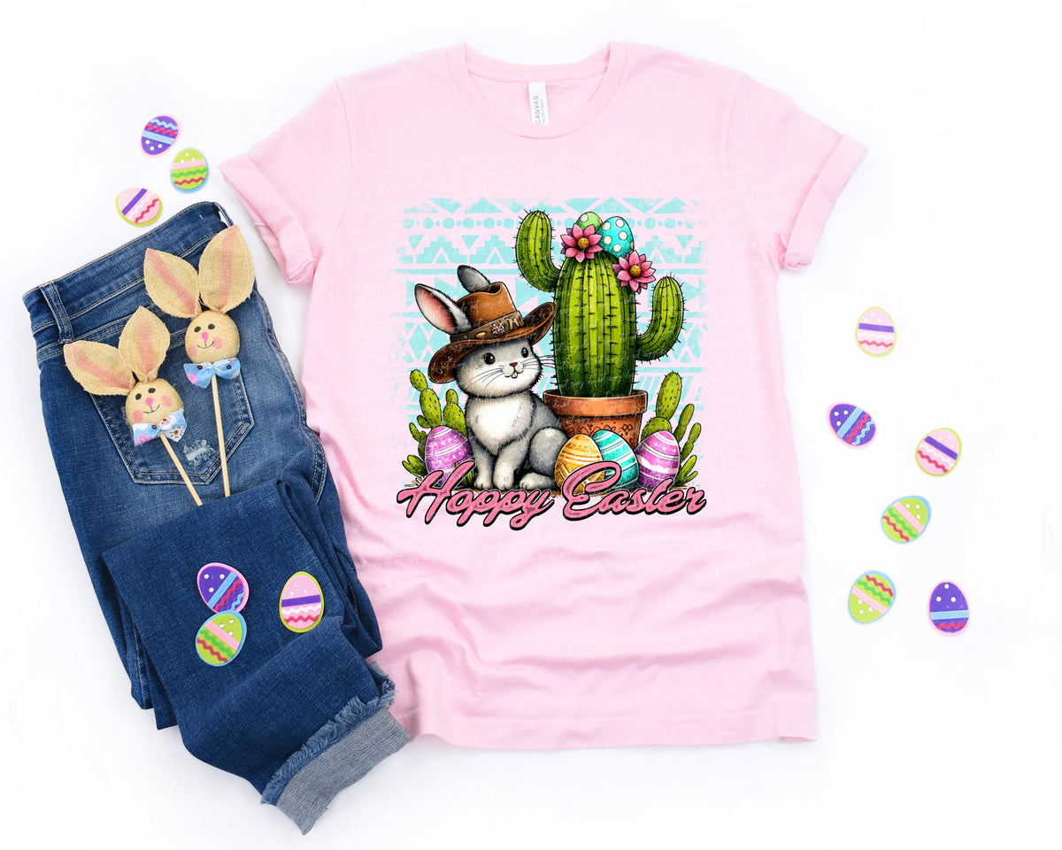 Happy easter bunny cacti 22011 DTF transfer