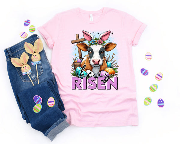 He is risen bunny cow 22010 DTF transfer