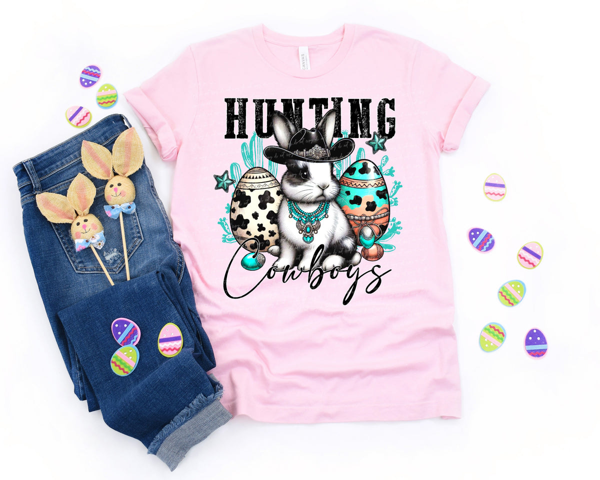 Hunting cowboys bunny and eggs 22008 DTF transfer