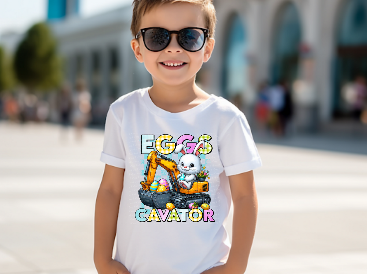 Eggs gavator bunny dozer 22006 DTF transfer