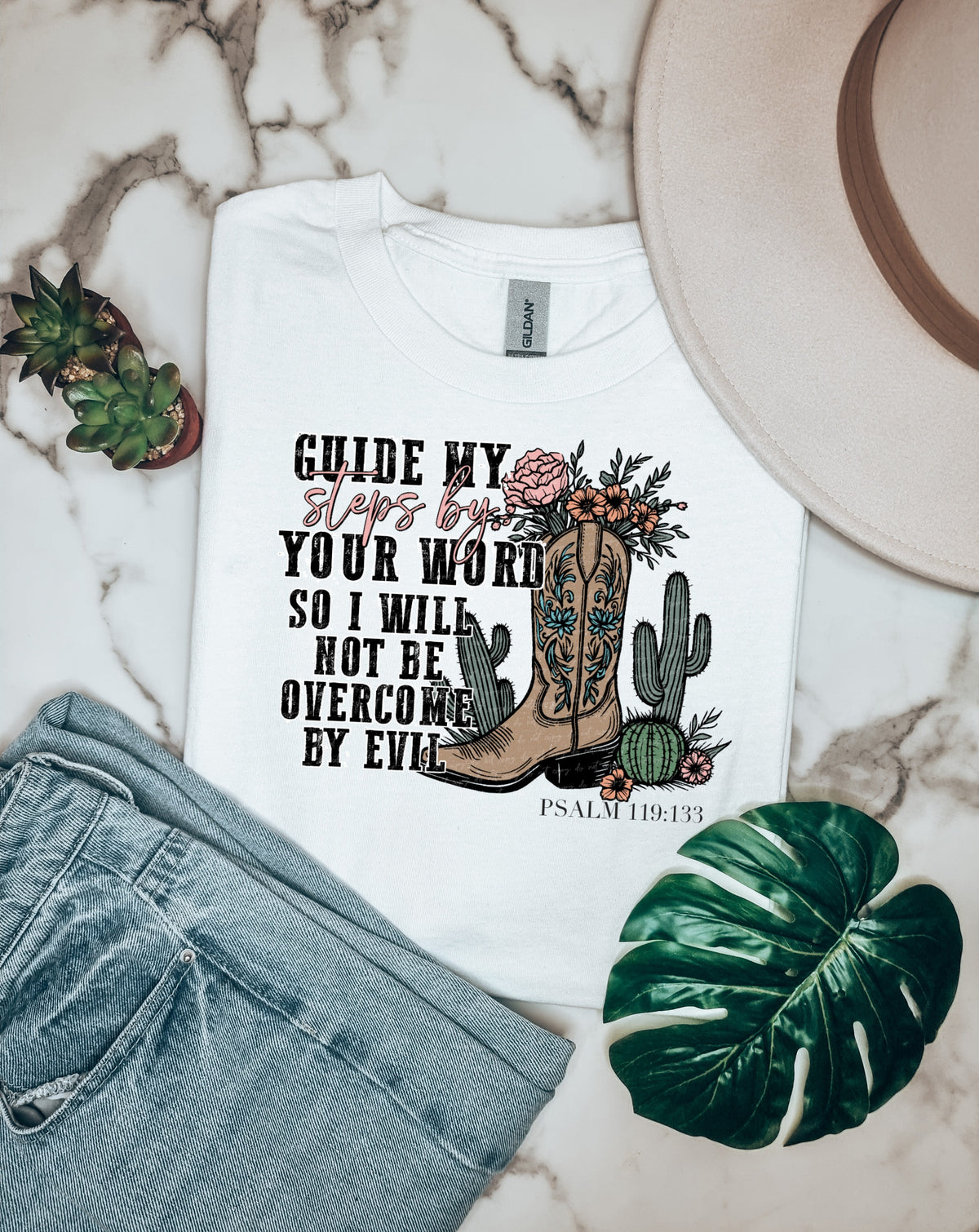 Guide my steps by your word 22030 DTF transfer